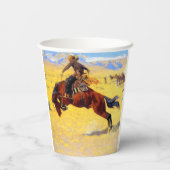 Gobelets En Papier Remington Old West Horse et Cowboy (Verso)