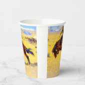 Gobelets En Papier Remington Old West Horse et Cowboy (Gauche)