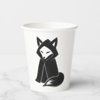 Gobelets En Papier Renard à Cloak - Mystérieux animal sur