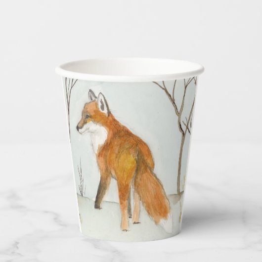 Gobelets En Papier Renard rouge (Recto)