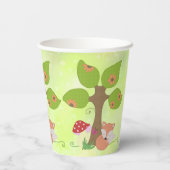 Gobelets En Papier renard sous l'arbre (Verso)