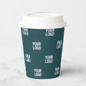 Gobelets En Papier Répétition de l'image, de la conception ou du logo (Gauche)