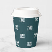 Gobelets En Papier Répétition de l'image, de la conception ou du logo (Droite)