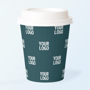 Gobelets En Papier Répétition de l'image, de la conception ou du logo