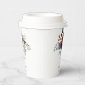 Gobelets En Papier Répétition de mariage élégant script floral Bourgo (Droite)