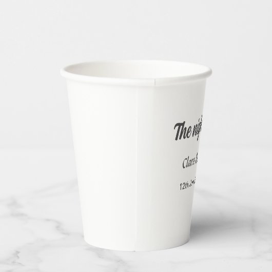 Gobelets En Papier Répétition dîner la nuit avant simple minimum m (Droite)