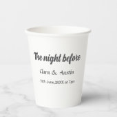 Gobelets En Papier Répétition dîner la nuit avant simple minimum m (Recto)