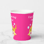 Gobelets En Papier Requins personnalisés Coupes en papier rose océan (Droite)