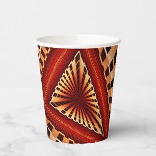 Gobelets En Papier Réseau Fantastique Moderne de Fractales en 3D pour