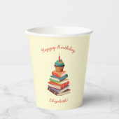 Gobelets En Papier Réserver Anniversaire Enfants Lecture (Recto)