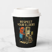 Gobelets En Papier Respect Your Elders Gaming Control Retro Funny (Verso)