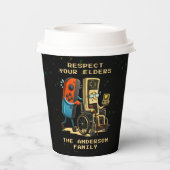 Gobelets En Papier Respect Your Elders Gaming Control Retro Funny (Verso)