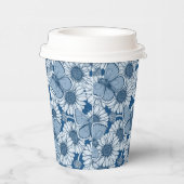 Gobelets En Papier Ressort bleu, fleurs sauvages, marguerites (Droite)