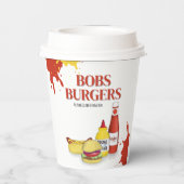 Gobelets En Papier Restaurant Custom Hamburger Hotdog Business (Verso)