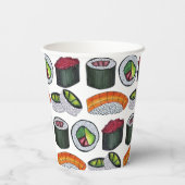 Gobelets En Papier Restaurant japonais de sushi Maki Rolls (Verso)