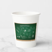 Gobelets En Papier Retour à l'école Science Chalkboard Éducation (Recto)
