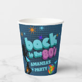 Gobelets En Papier Retour aux années 80 Retro Hippie Super Anniversai (Recto)