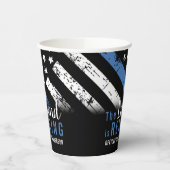 Gobelets En Papier Retraite de la police Ligne Bleue Mince Applicatio (Gauche)