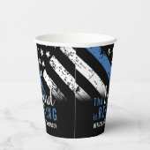 Gobelets En Papier Retraite de la police Ligne Bleue Mince Applicatio (Droite)