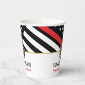 Gobelets En Papier Retraite des pompiers Red Line Flag Félicats (Gauche)