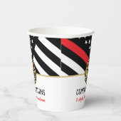 Gobelets En Papier Retraite des pompiers Red Line Flag Félicats (Droite)