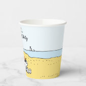 Gobelets En Papier Retraite | Snoopy & Woodstock sur la plage (Gauche)