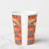 Gobelets En Papier Retro 60's Cheers to 70 ans Personnalisé (Droite)