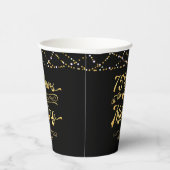 Gobelets En Papier Rétro 75e anniversaire 75 ans dans les lumières (Droite)