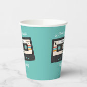 Gobelets En Papier Retro 80's 90's Cassette Musique Anniversaire (Gauche)