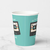 Gobelets En Papier Retro 80's 90's Cassette Musique Anniversaire (Droite)