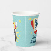 Gobelets En Papier Retro Bowling Anniversaire 50's Tenpin (Droite)