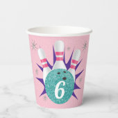 Gobelets En Papier Retro Bowling Anniversaire 50's Tenpin Paper Cup (Verso)