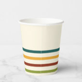 Gobelets En Papier Retro Camp Striped Paper Cups Summer Party (Droite)