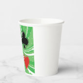 Gobelets En Papier Retro Card Suits Vibrant Red and Black (Gauche)