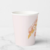 Gobelets En Papier Retro Daisy Boho Wild One Rainbow (Droite)