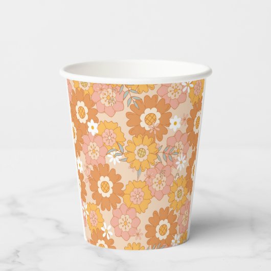 Gobelets En Papier Rétro deux tasses de papier d'anniversaire super (Verso)