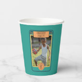 Gobelets En Papier Retro Football Card inspiré Boy Party (Verso)