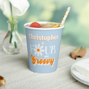 Gobelets En Papier Retro Four Ever Super Boys 4e anniversaire