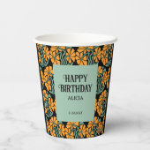 Gobelets En Papier Retro Funky Super Daisy Flower Anniversaire (Verso)