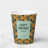 Gobelets En Papier Retro Funky Super Daisy Flower Anniversaire (Recto)
