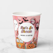 Gobelets En Papier Retro Grooy Allons au ghoul Halloween Anniversaire (Verso)