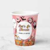 Gobelets En Papier Retro Grooy Allons au ghoul Halloween Anniversaire (Recto)