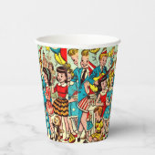Gobelets En Papier Retro Kids Party Comics (Droite)