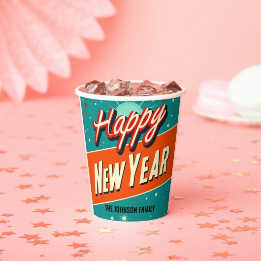Gobelets En Papier Retro MCM Bonne année (Insitu)