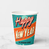 Gobelets En Papier Retro MCM Bonne année (Verso)