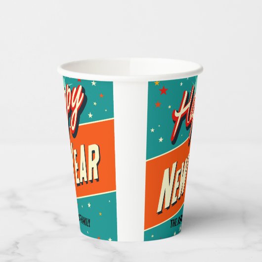 Gobelets En Papier Retro MCM Bonne année (Gauche)