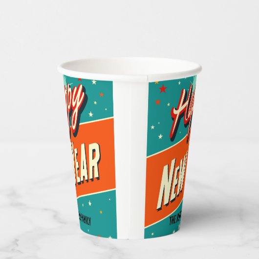 Gobelets En Papier Retro MCM Bonne année (Droite)