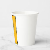 Gobelets En Papier Retro Microphone on Bold Yellow (Gauche)