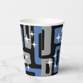 Gobelets En Papier Retro Mid-Century Moderne Abstrait (Droite)
