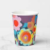 Gobelets En Papier Retro mod flowers (Gauche)